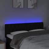 Vidaxl hoofdbord led 144x7x78 88 cm stof zwart