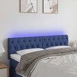 Vidaxl hoofdbord led 160x7x78 88 cm stof blauw