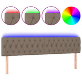 Vidaxl hoofdbord led 180x7x78 88 cm stof taupe