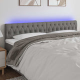 Vidaxl hoofdbord led 200x7x78 88 cm stof donkergrijs