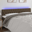Vidaxl hoofdbord led 200x7x78 88 cm stof donkerbruin