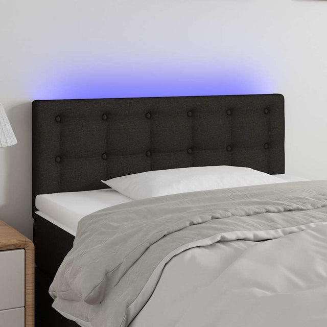 Vidaxl hoofdbord led 80x5x78 88 cm stof zwart