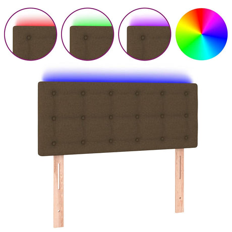 Vidaxl hoofdbord led 90x5x78 88 cm stof donkerbruin