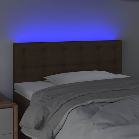 Vidaxl hoofdbord led 90x5x78 88 cm stof donkerbruin