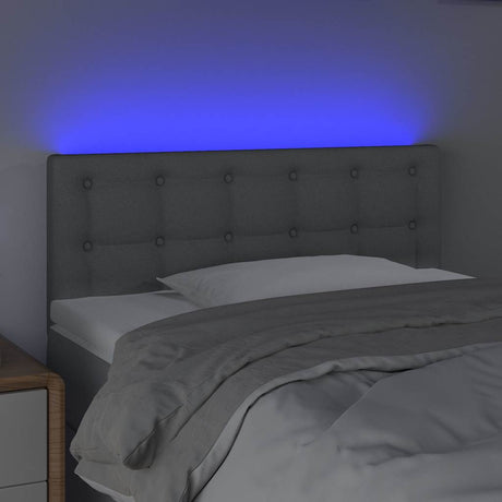 Vidaxl hoofdbord led 100x5x78 88 cm stof lichtgrijs