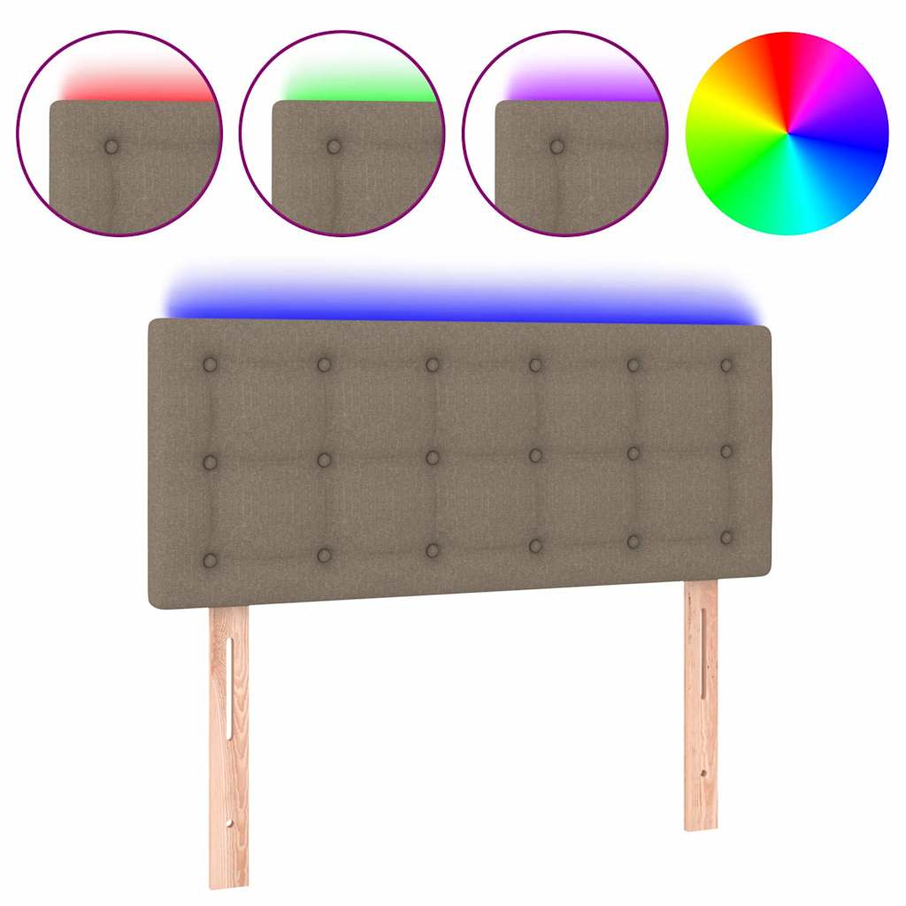 Vidaxl hoofdbord led 100x5x78 88 cm stof taupe