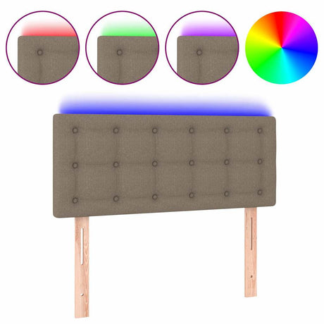 Vidaxl hoofdbord led 100x5x78 88 cm stof taupe