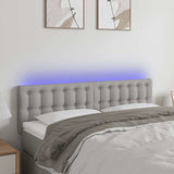 Vidaxl hoofdbord led 144x5x78 88 cm stof lichtgrijs