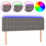 Vidaxl hoofdbord led 144x5x78 88 cm stof donkergrijs
