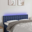 Vidaxl hoofdbord led 144x5x78 88 cm stof blauw
