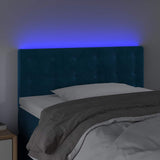 Vidaxl hoofdbord led 80x5x78 88 cm fluweel donkerblauw