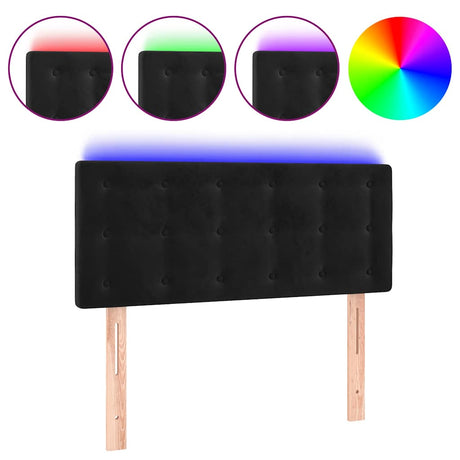 Vidaxl hoofdbord led 90x5x78 88 cm fluweel zwart