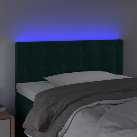 Vidaxl hoofdbord led 90x5x78 88 cm fluweel donkergroen
