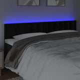 Vidaxl hoofdbord led 180x5x78 88 cm fluweel zwart