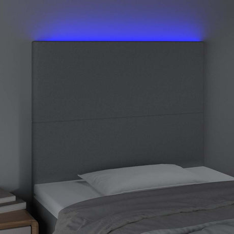 Vidaxl hoofdbord led 80x5x118 128 cm stof lichtgrijs