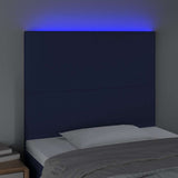 Vidaxl hoofdbord led 80x5x118 128 cm stof blauw