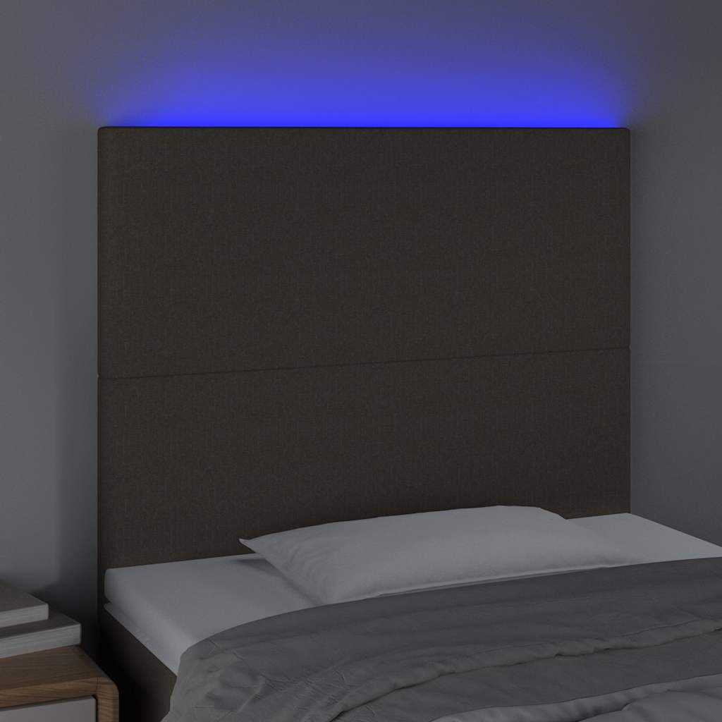 Vidaxl hoofdbord led 90x5x118 128 cm stof taupe