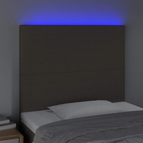 Vidaxl hoofdbord led 90x5x118 128 cm stof taupe