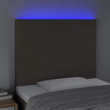 Vidaxl hoofdbord led 100x5x118 128 cm stof taupe