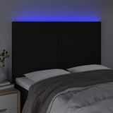 Vidaxl hoofdbord led 144x5x118 128 cm stof zwart