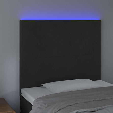 Vidaxl hoofdbord led 80x5x118 128 cm fluweel zwart
