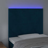 Vidaxl hoofdbord led 80x5x118 128 cm fluweel donkerblauw
