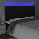 Vidaxl hoofdbord led 200x5x118 128 cm kunstleer zwart