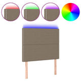 Vidaxl hoofdbord led 90x5x118 128 cm stof taupe