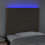Vidaxl hoofdbord led 90x5x118 128 cm stof taupe