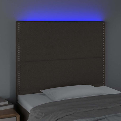 Vidaxl hoofdbord led 100x5x118 128 cm stof taupe