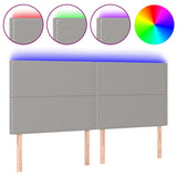 Vidaxl hoofdbord led 200x5x118 128 cm stof lichtgrijs