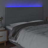 Vidaxl hoofdbord led 200x5x118 128 cm stof lichtgrijs