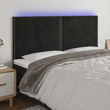 Vidaxl hoofdbord led 200x5x118 128 cm fluweel zwart