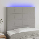 Vidaxl hoofdbord led 80x5x118 128 cm stof lichtgrijs