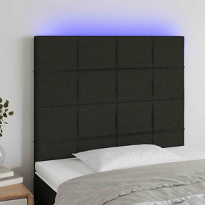 Vidaxl hoofdbord led 80x5x118 128 cm stof zwart
