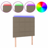 Vidaxl hoofdbord led 80x5x118 128 cm stof taupe