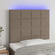 Vidaxl hoofdbord led 80x5x118 128 cm stof taupe