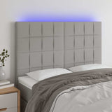 Vidaxl hoofdbord led 144x5x118 128 cm stof lichtgrijs