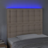 Vidaxl hoofdbord led 100x5x118 128 cm kunstleer cappuccinokleurig