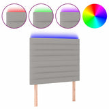 Vidaxl hoofdbord led 80x5x118 128 cm stof lichtgrijs