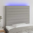 Vidaxl hoofdbord led 80x5x118 128 cm stof lichtgrijs
