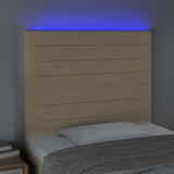 Vidaxl hoofdbord led 80x5x118 128 cm stof crèmekleurig