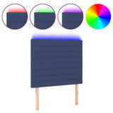 Vidaxl hoofdbord led 90x5x118 128 cm stof blauw