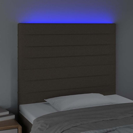 Vidaxl hoofdbord led 100x5x118 128 cm stof taupe
