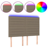 Vidaxl hoofdbord led 144x5x118 128 cm stof taupe