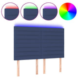 Vidaxl hoofdbord led 144x5x118 128 cm stof blauw