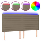 Vidaxl hoofdbord led 160x5x118 128 cm stof taupe