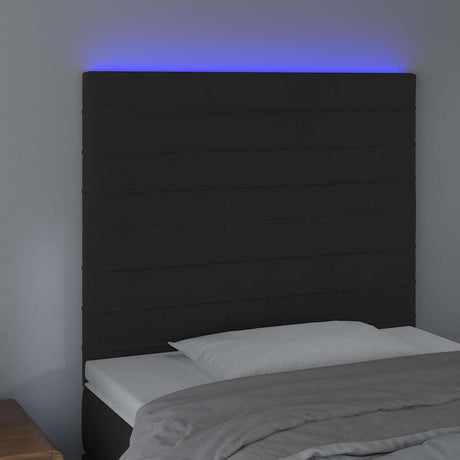 Vidaxl hoofdbord led 80x5x118 128 cm fluweel zwart