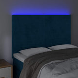 Vidaxl hoofdbord led 144x5x118 128 cm fluweel donkerblauw