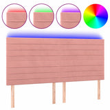 Vidaxl hoofdbord led 160x5x118 128 cm fluweel roze